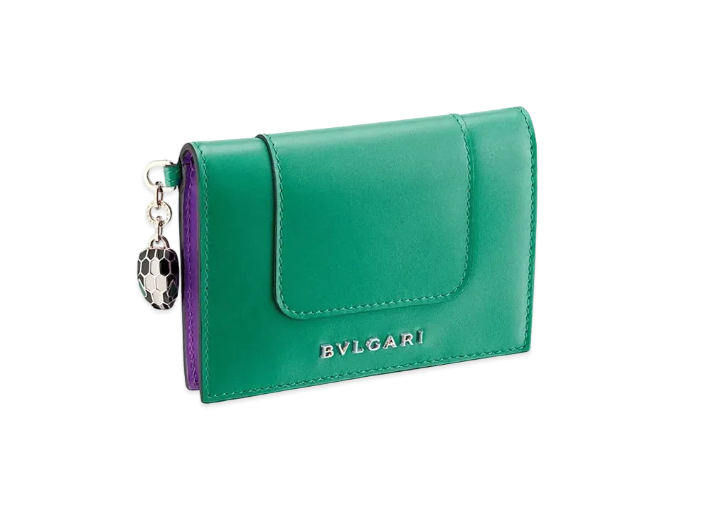 BVLGARI Serpenti Forever Card Holder "Green"