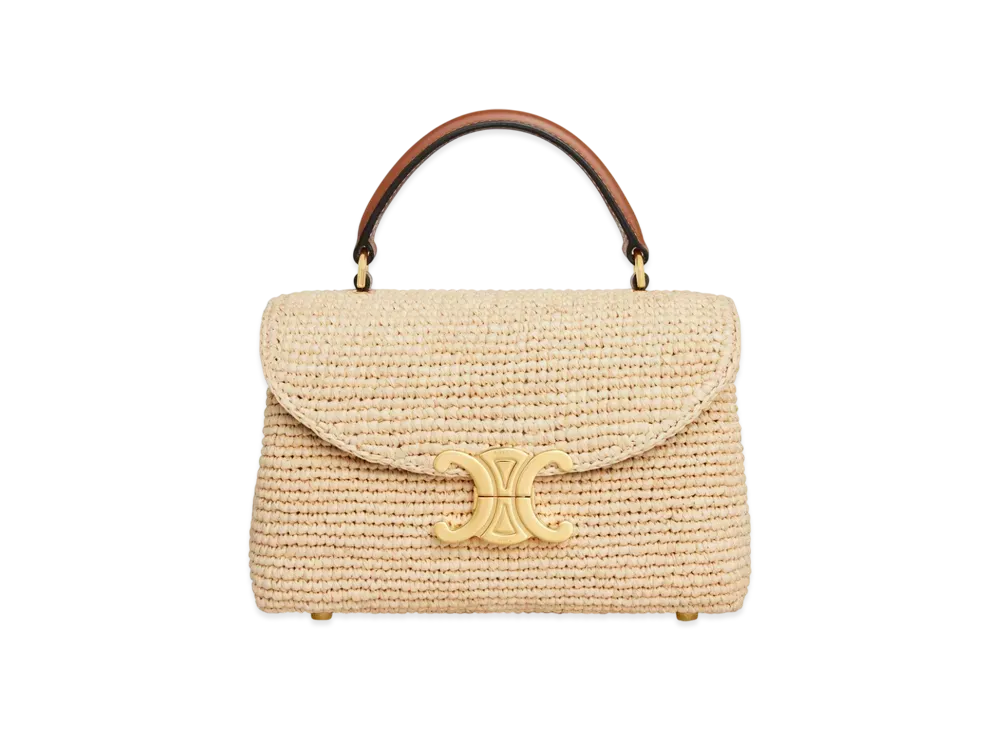 【CELINE】★新作 ティーン ニノ ラフィアバッグ 118112GNQ.02NT セリーヌ ティーン ニノ バッグ / ラフィア&カーフスキン