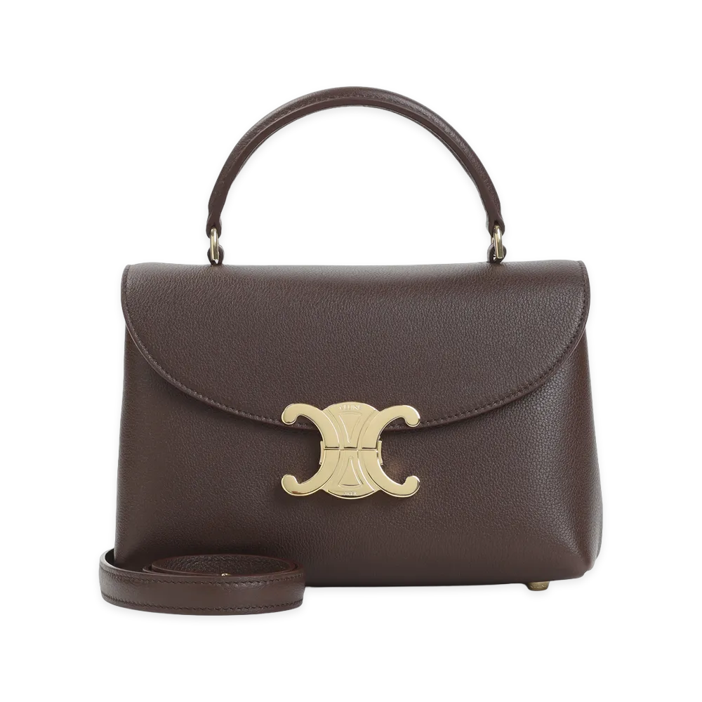 CELINE Chestnut Teen Nino Calfskin Shoulder Bag "Brown"