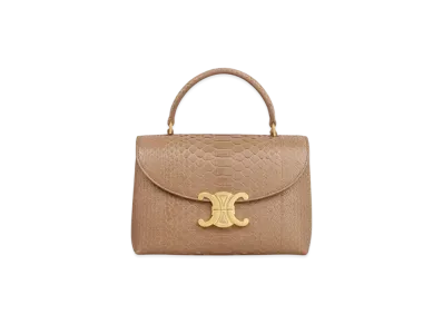 CELINE Teen Nino Bag in Python "Milky Brown"