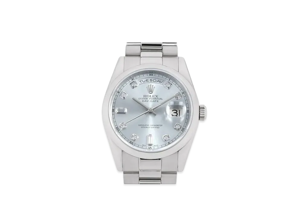 ROLEX Daydate "Ice Blue/Platinum" 118206A