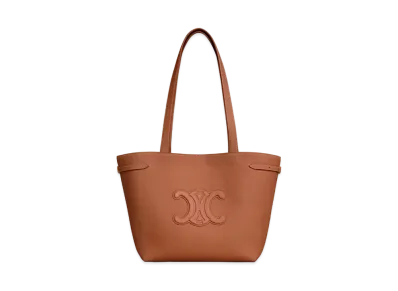 CELINE Small Cabas Anais Cuir Triomphe in Grained Calfskin "Tan"