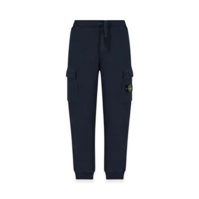 Stone Island 64720 Cotton Fleece Garment Dyed Cargo Pants - 22FW "Navy Blue"