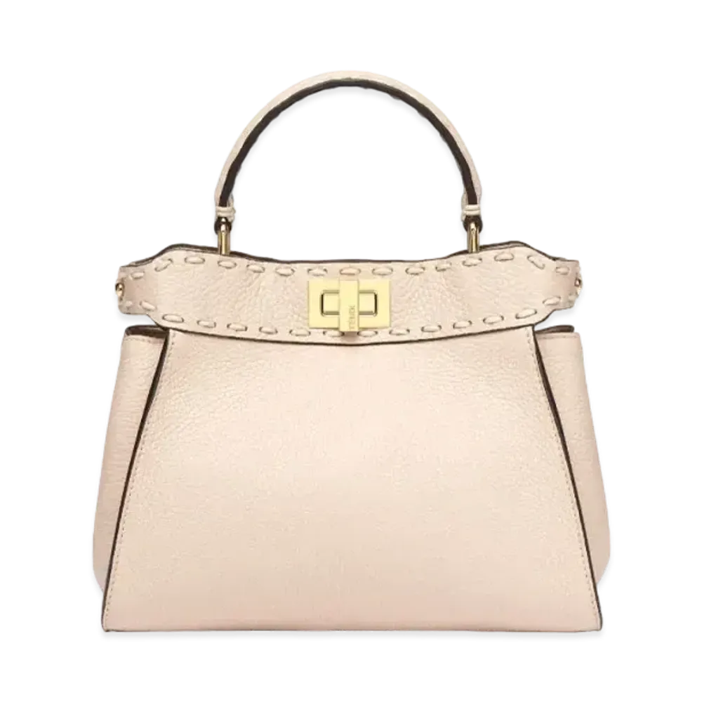 FENDI Peekaboo Iconic Small Full Grain Leather Bag "Pink"