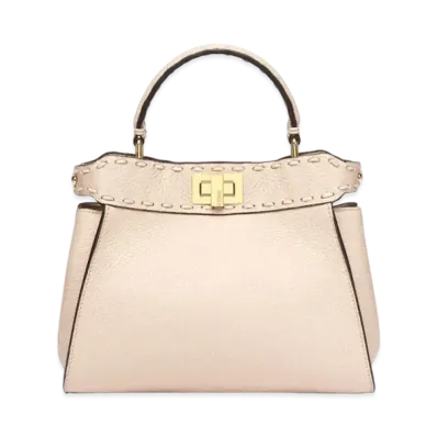 FENDI Peekaboo Iconic Small Full Grain Leather Bag "Pink"