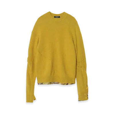 UNDERCOVER Angora Blend Wool Crewneck Knit "Yellow"