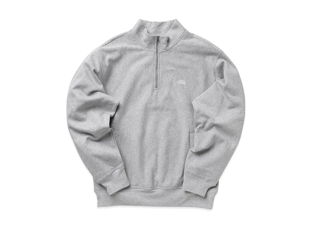 Stussy Overdyed Stock Logo Mock "Heather Grey"