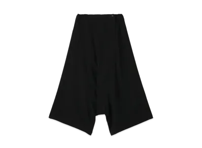 Yohji Yamamoto Y's SUPER120 SOFT VIYELLA WAIST STRING SAROUEL PANTS "Black"