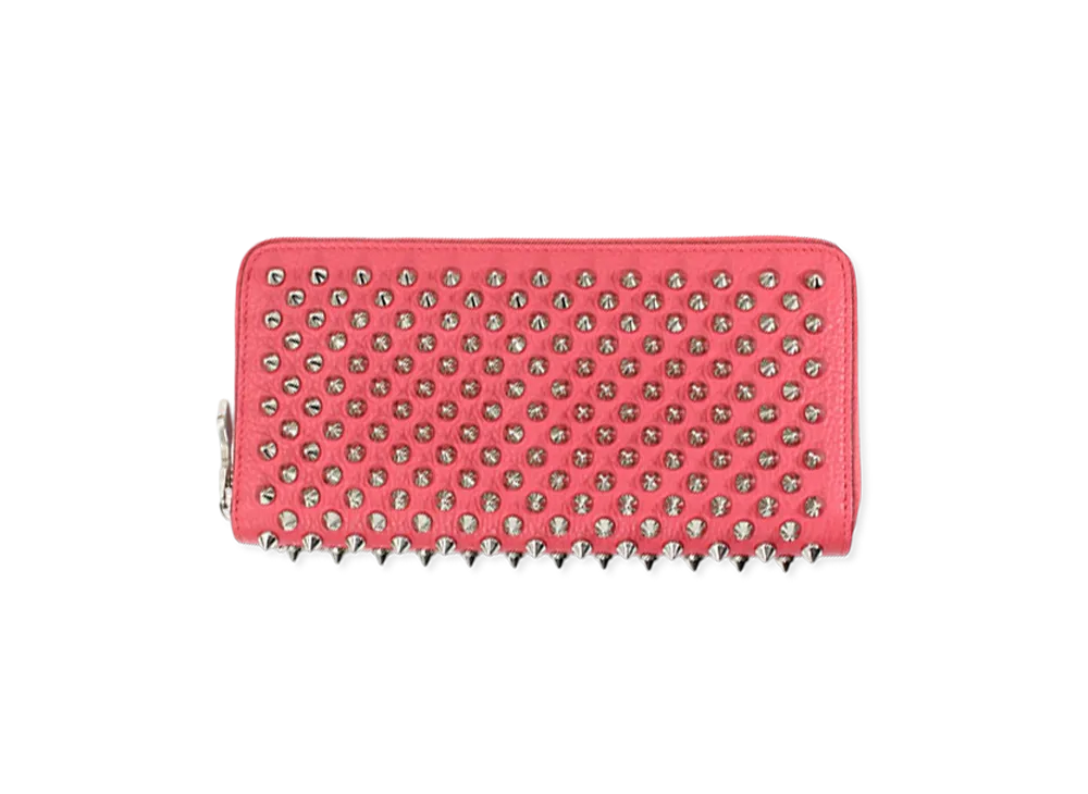 クリスチャンルブタン パネトーネ スパイクスタッズ ラウンドファスナー ウォレット