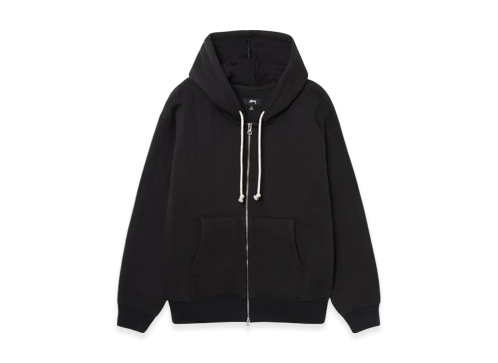 Stussy Vertical Quilted Zip Hoodie "Black"