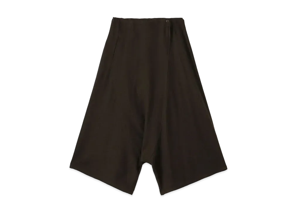 Yohji Yamamoto Y's SUPER120 SOFT VIYELLA WAIST STRING SAROUEL PANTS "Khaki"
