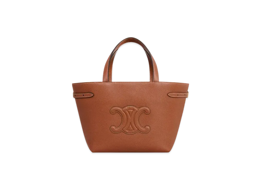 CELINE Mini Cabas Anais Cuir Triomphe in Grained Calfskin "Tan"