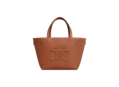 CELINE Mini Cabas Anais Cuir Triomphe in Grained Calfskin "Tan"