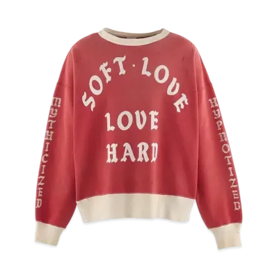 SAINT Mxxxxxx SOFT LOVE Sweat shirt "Red"