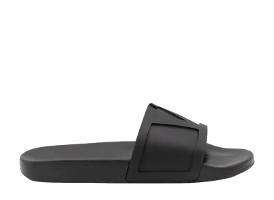 Valentino Garavani Black Rubber Viva Superstar Slippers "Black"