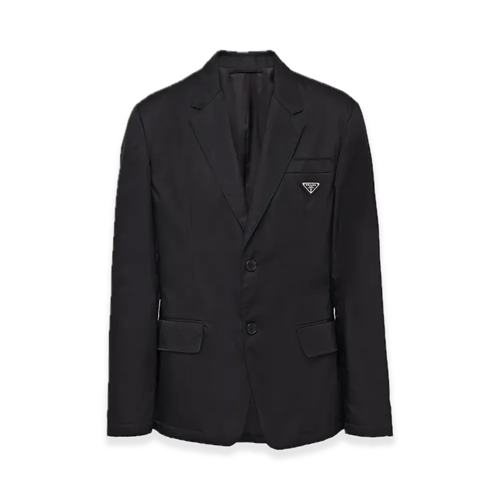PRADA Re-Nylon Single-Breasted Jacket "Black"