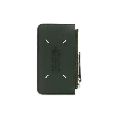 Maison Margiela Rubber Leather Card Holder "Military Green"