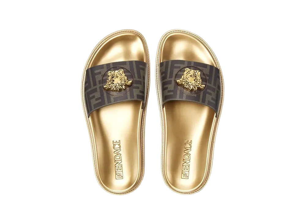 FENDI x Versace Fendace FF Sliders "Gold"