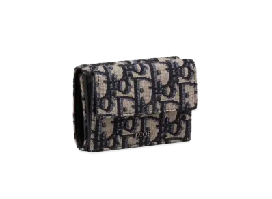 Dior Three Folded Wallet Dior Oblique Jacquard "Beige"