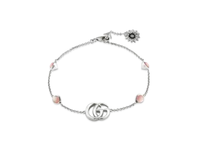 GUCCI Double G Flower Bracelet "Pink"
