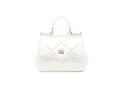 Dolce&Gabbana Sicily Bag Small Matrasse Calfskin "White"