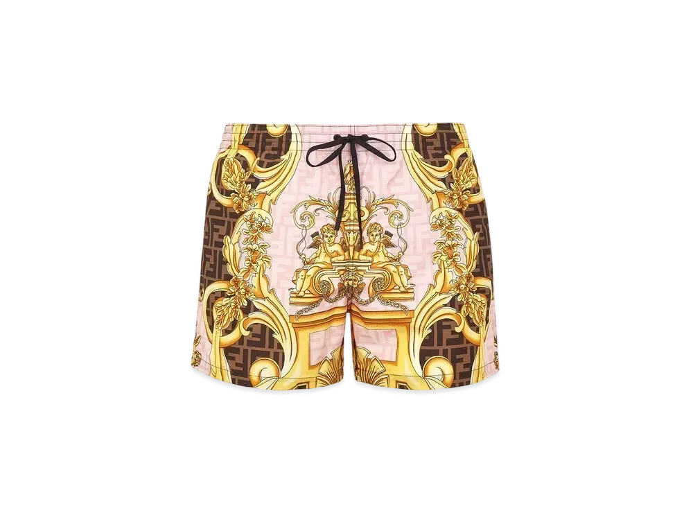 FENDI x Versace Fendace Multicolor Nylon Shorts "Multicolor"