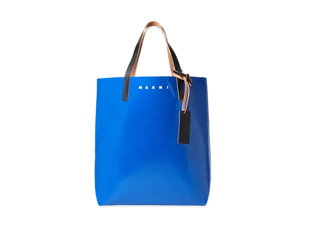 Marni North South Bi Coloured Tribeca PVC Shopping Bag "Bordeaux/Blue"