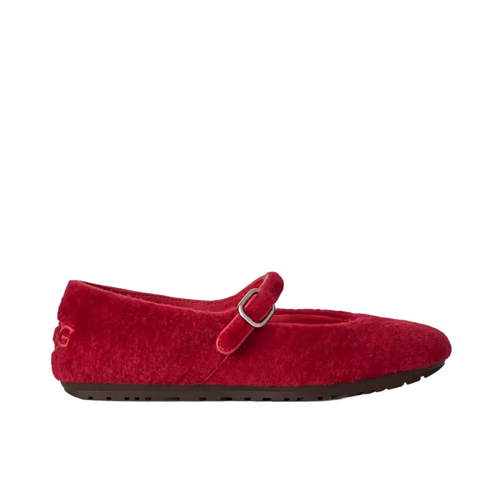 UGG Women's Quill Ballet Flat "Red Ribbon"