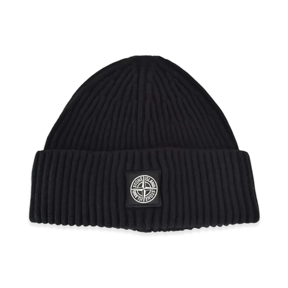 STONE ISLAND Logo Patch Beanie "Black"