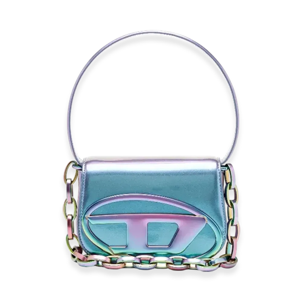 Diesel 1Dr 1Dr-Iconic Shoulder Bag With Iridescent Effect "Azure"