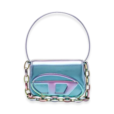 Diesel 1Dr 1Dr-Iconic Shoulder Bag With Iridescent Effect "Azure"