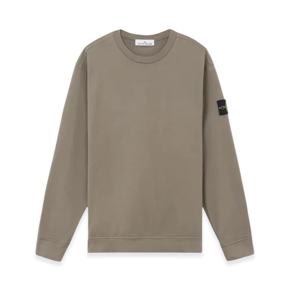 Stone Island 63750 Heavy Cotton Jersey Crewneck Sweater - 24FW "Walnut Brown"
