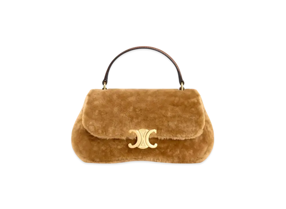 CELINE Teen Celine Lola In Shearling and Calfskin "Brown"