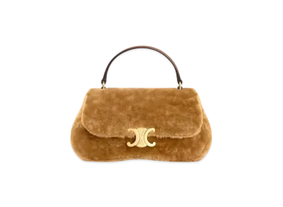 CELINE Teen Celine Lola In Shearling and Calfskin "Brown"