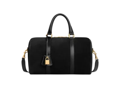CELINE Boston In Suede Calfskin "Black"
