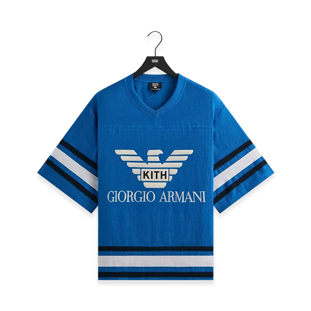 Kith x Giorgio Armani Open Weave Malik Jersey "Lake"