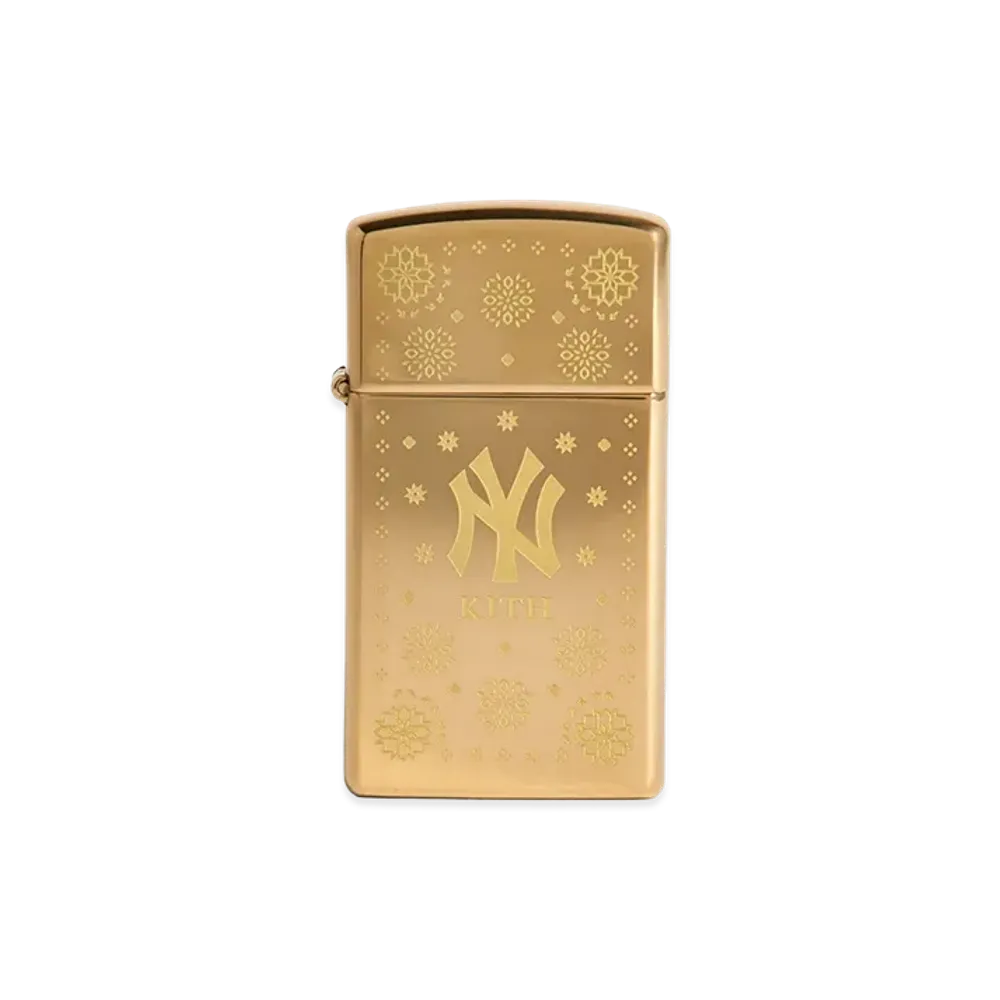 Kith x The New York Yankees Slim Zippo Lighter "Gold"