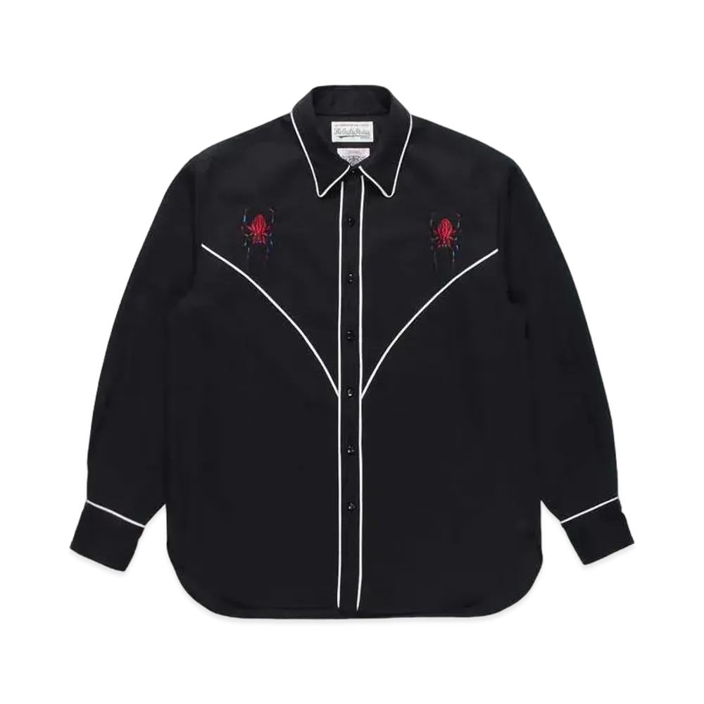 WACKO MARIA Wolf`s Head / Western Shirt "Black"