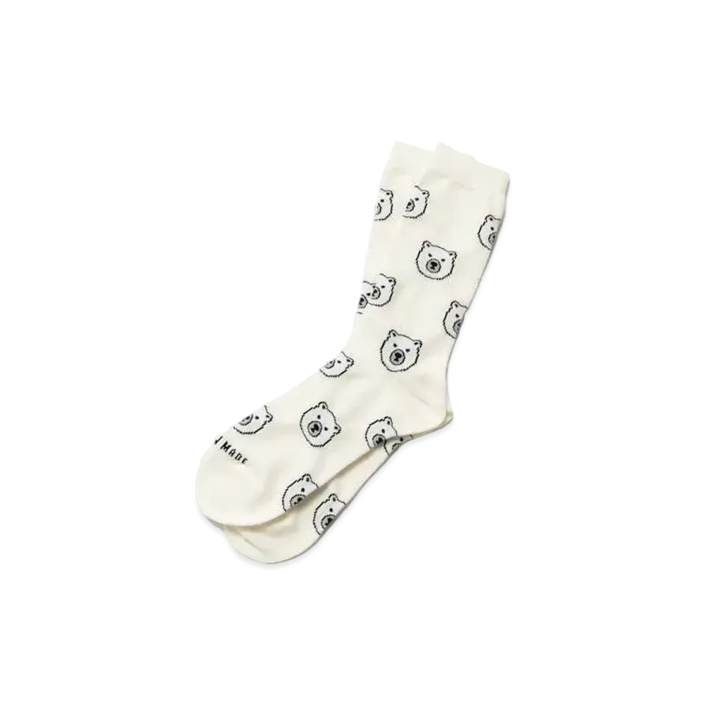 HUMAN MADE ANIMAL PATTERN SOCKS "White"