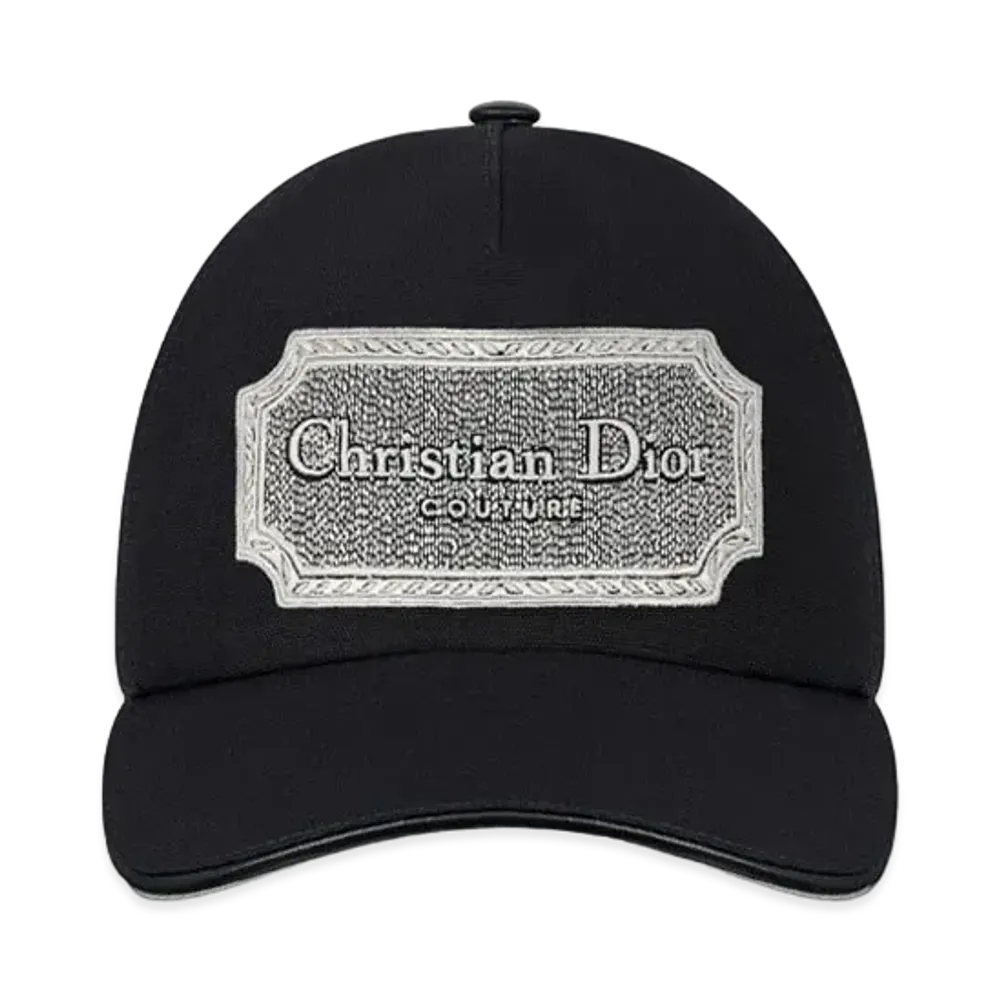 Dior Christian Dior Couture Baseball Cap Cotton Canvas "Black"