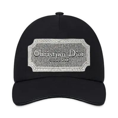 Dior Christian Dior Couture Baseball Cap Cotton Canvas "Black"