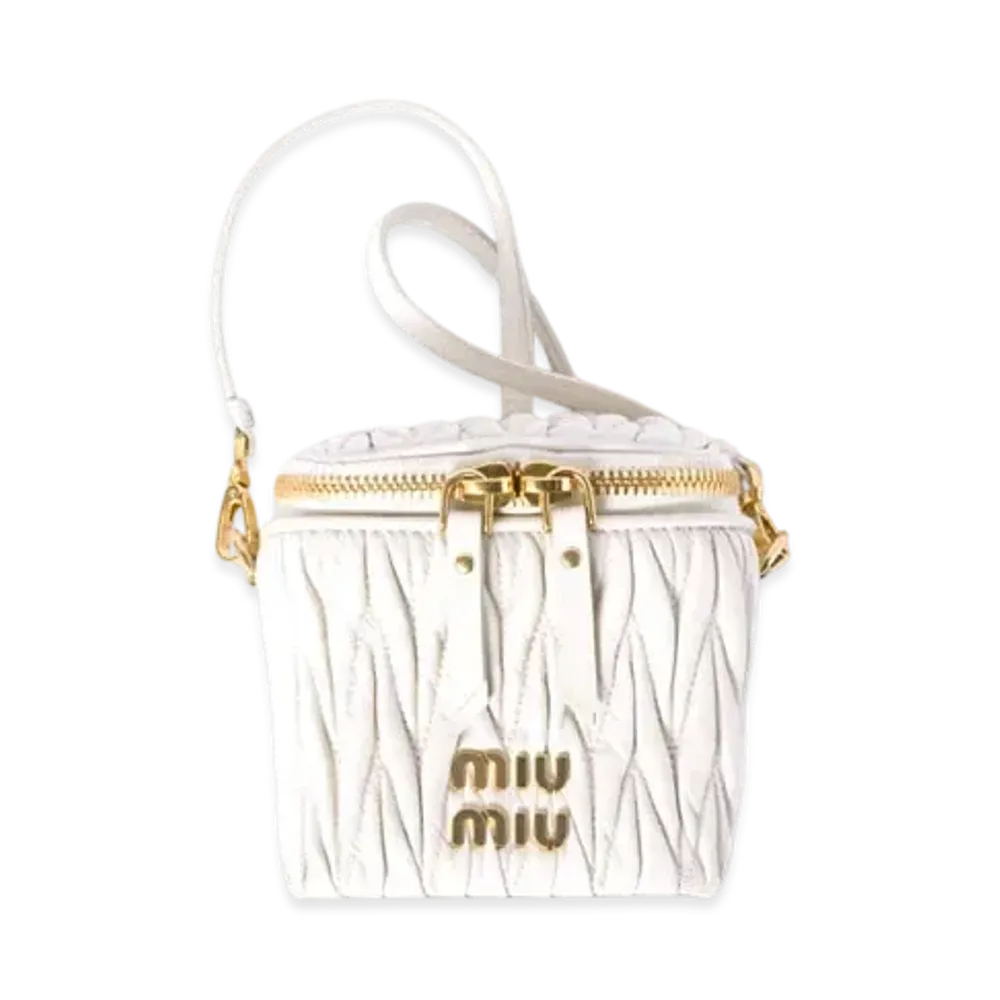 MIUMIU Matelasse Nappa Leather Micro Bag "White"