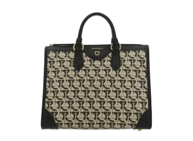 Salvatore Ferragamo Gancini Handbag (M) "Black"