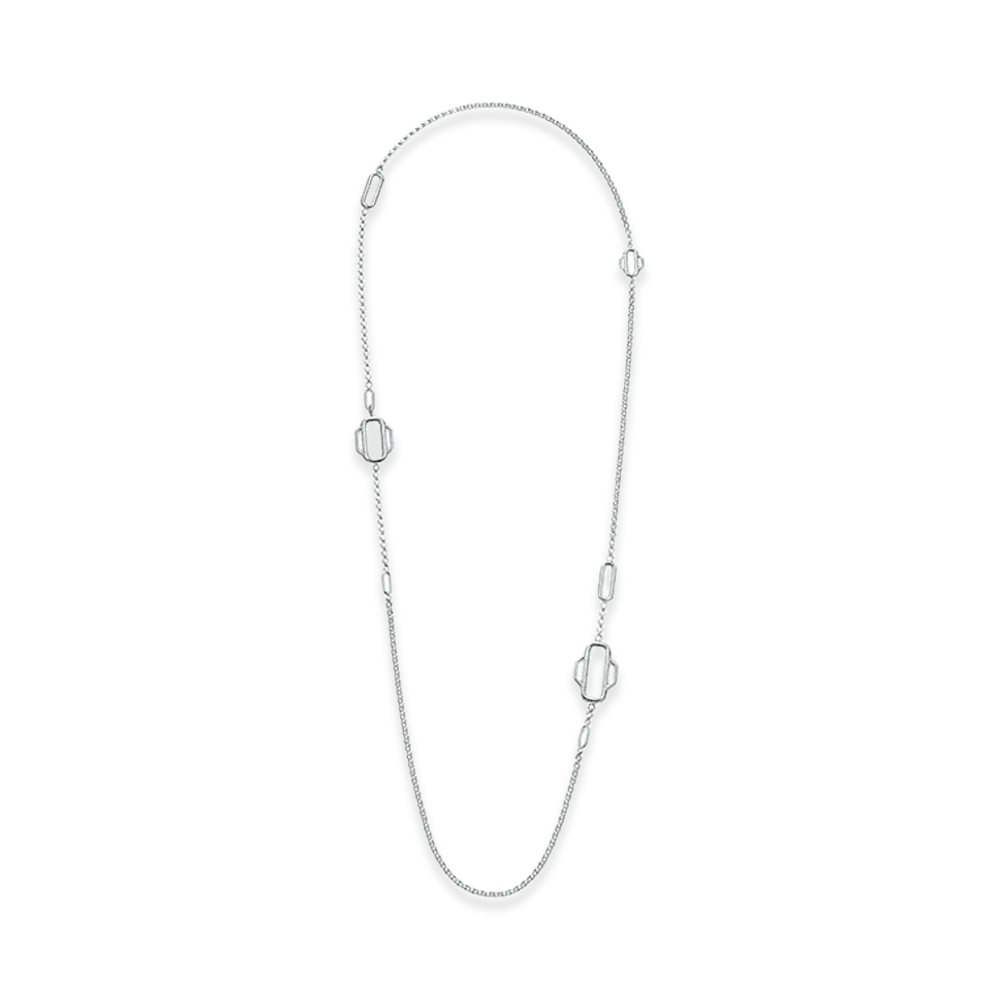 Hermes Attelage Hermes Long Necklace 120 "Silver"