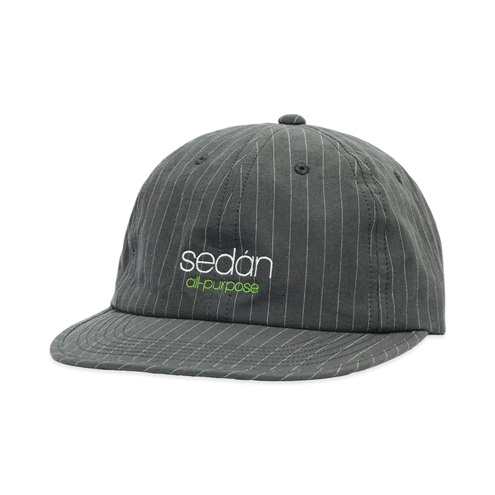 SEDAN ALL-PURPOSE Classic Logo Cotton Linen Cap "Black Stripe"