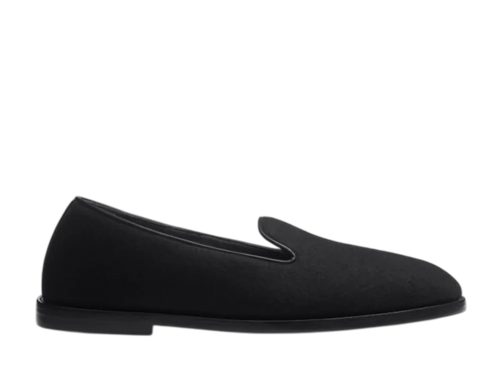 J.M.Weston Slipper Wakey "Black Felt"