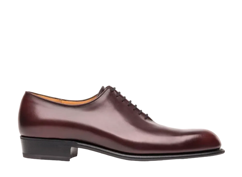J.M.Weston Flore Oxford Shoe #402 D Calf "Burgundy"11J037940210 Single Leather Sole