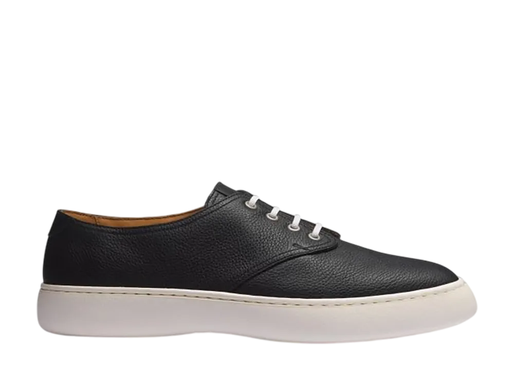 J.M.Weston Women's 1938 Tennis Sneaker "Black Grained Calf"