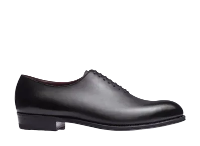 J.M.Weston Ultra Weston One Cut Oxford #344 D Box Calf "Black"11S110134410 Leather Sole