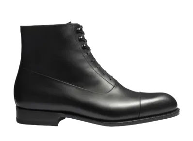 J.M.Weston Edouard balmoral Boots #372 D Box Calf "Black"11U3AVL3721F Single Leather Sole